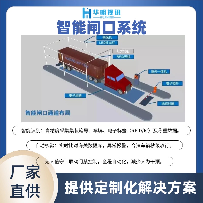 集裝箱卡車通關(guān)系統(tǒng)  實(shí)現(xiàn)無(wú)人化智能監(jiān)管